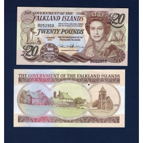Falkland P.19, Neuf Billet de 20 Pounds 2011 Elizabeth II
