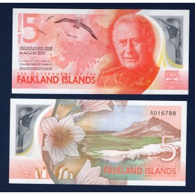 Falkland P.20, Neuf Billet de 5 Pounds 2025 Charles III
