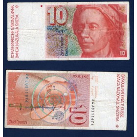 Suisse P.53f, TB, Billet de 10 Francs 1986 Leonhard Euler