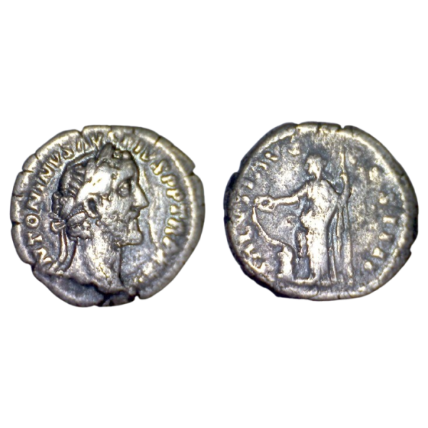 Denier d'Antonin le pieux (159-160), RIC.304 atelier Rome