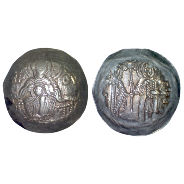 Trachy d'Electrum Manuel 1er Comnène (1143-1180), SB.1974 atelier Thessalonique