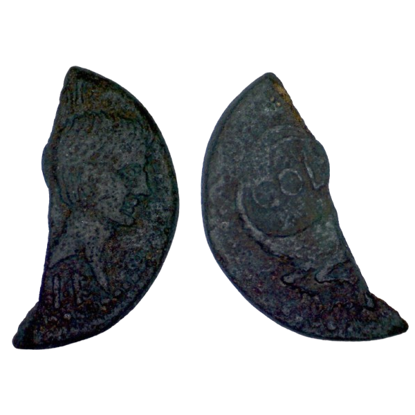 Demi dupondius ou as de nimes (-14 à -10), type II atelier Nimes