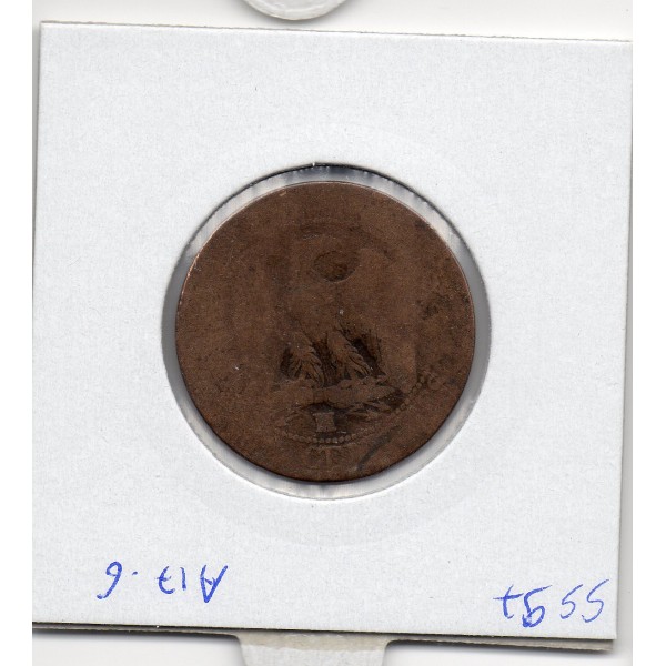 5 centimes Napoléon III tête nue 1857 Ma MArseille B-