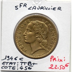 5 francs Lavrillier 1946 C Castelsarrasin TTB+