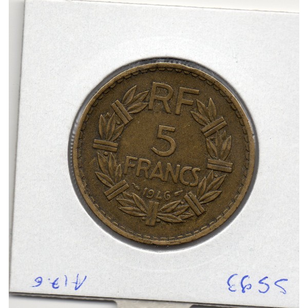 5 francs Lavrillier 1946 TTB+