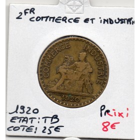 Bon pour 2 francs Commerce Industrie 1920 TB