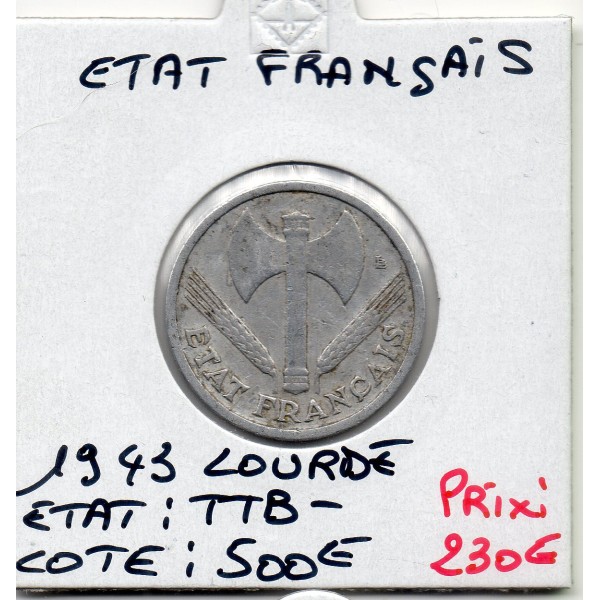 1 franc Francisque Bazor 1943 Lourde TTB-
