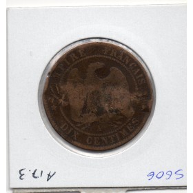 Monnaie 10 centimes Napoléon III 1855 A contremarqué Clemence
