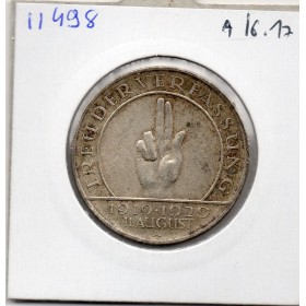 Allemagne 3 reichsmark 1929 A, TTB KM.63 Constitution de Weimar