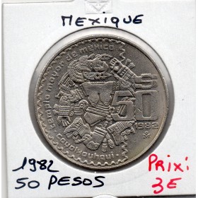 Mexique 50 Pesos 1982 Sup, KM.490 Coyolxauhqui