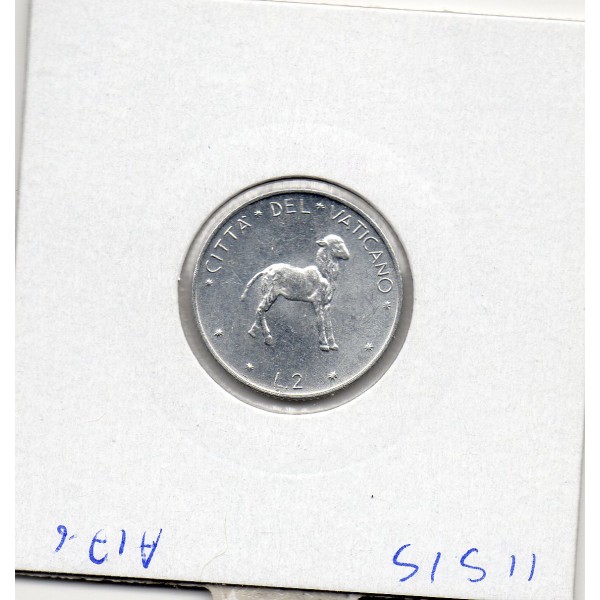 Vatican Paul VI 2 lire 1973 Spl, KM.117 agnus dei