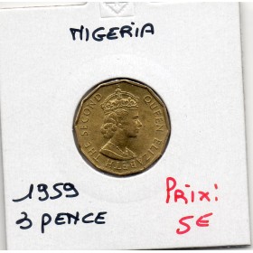 Nigeria 3 pence 1959 Spl KM.3 Elizabeth II