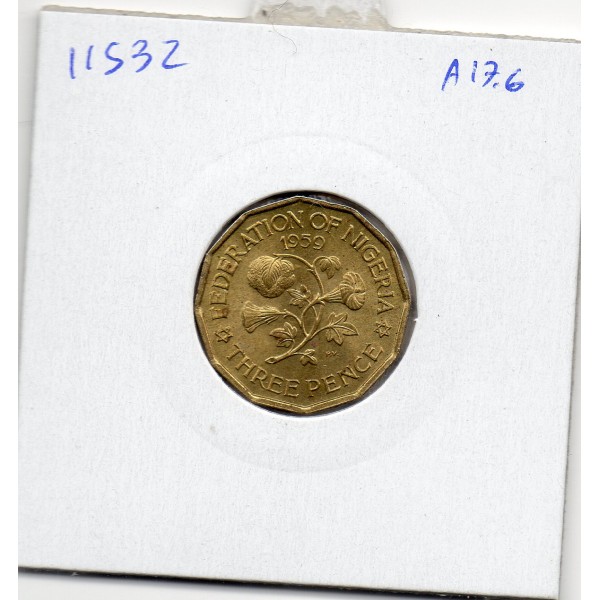 Nigeria 3 pence 1959 Spl KM.3 Elizabeth II
