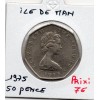 Ile de Man 50 pence 1975, Sup, KM.24, bateau viking