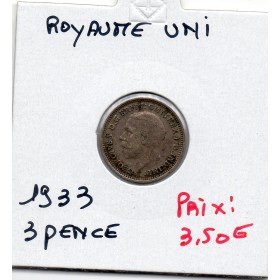 Grande Bretagne 3 pence 1933 Sup, KM.827 Georges V