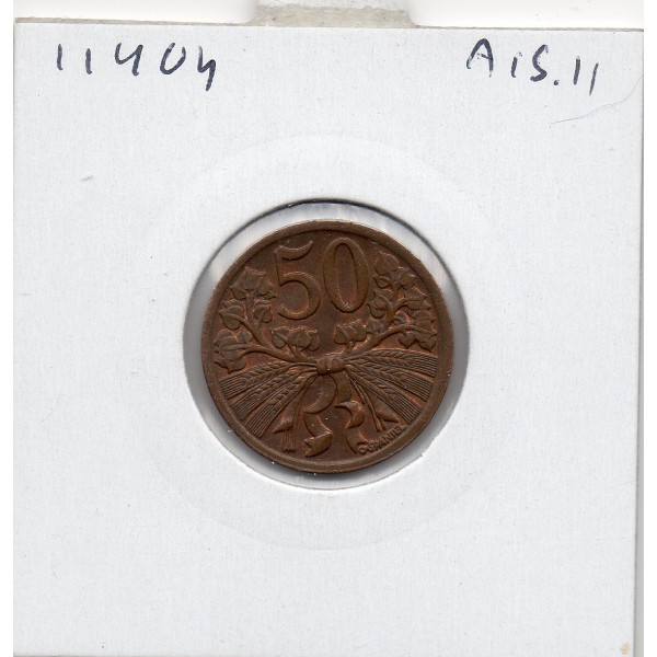 Tchecoslovaquie 50 Haleru 1947 Sup, KM.21 Lion