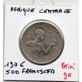 Afrique centrale 500 francs 1976 Sup KM.12 Antilope