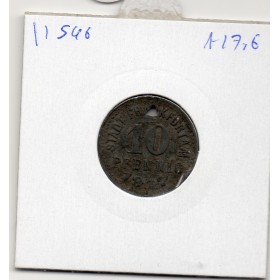 Kriegsgeld Frankfurt Am Main 10 pfennig 1917, TTB perforée triangle