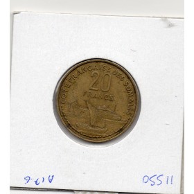 Cote des Somalis 20 francs 1952 TTB+, Lec.42