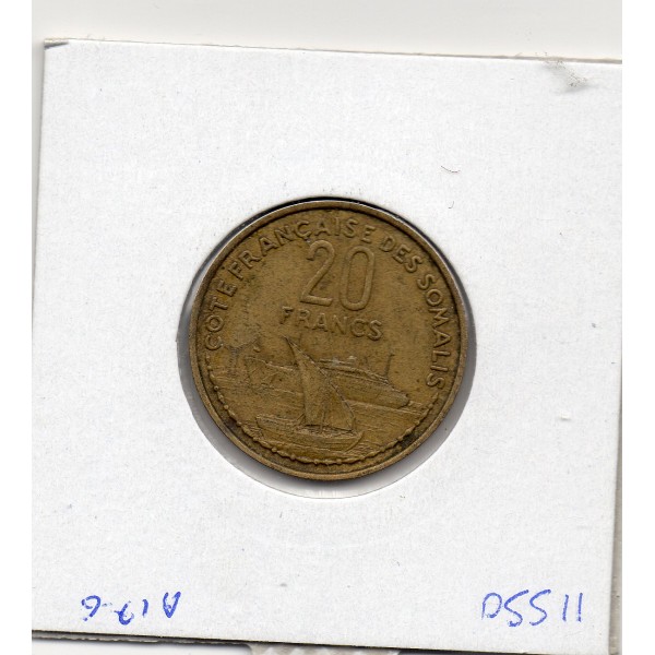 Cote des Somalis 20 francs 1952 TTB+, Lec.42