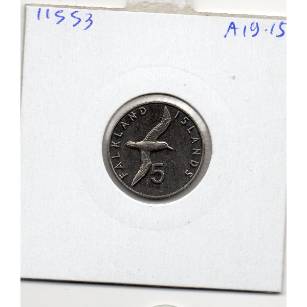 Falkland 5 pence 2019 Spl, KM.201 Elizabeth II 5eme effigie