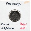 Falkland 5 pence 2021 Spl, KM.201 Elizabeth II 5eme effigie