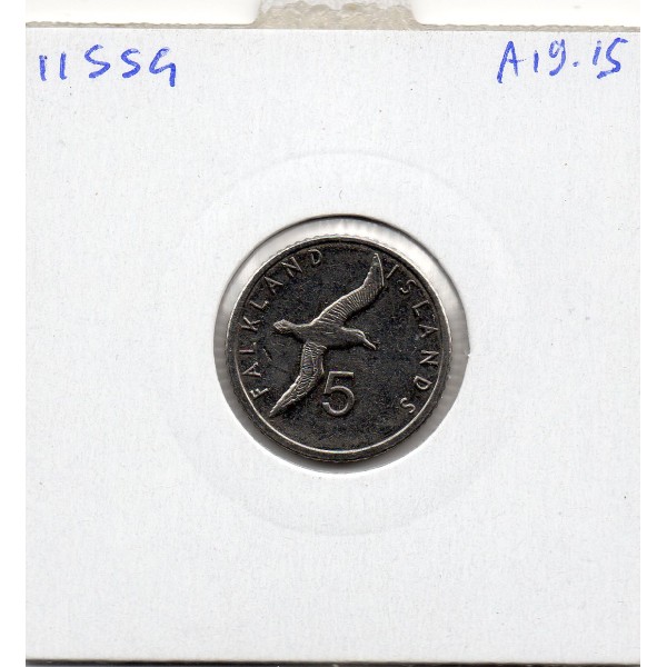Falkland 5 pence 2021 Spl, KM.201 Elizabeth II 5eme effigie