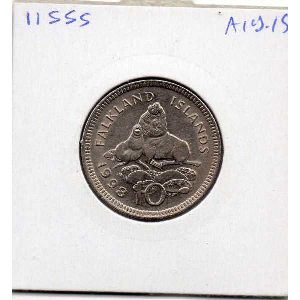 Falkland 10 pence 1998 Spl, KM.5.2 Elizabeth II 2eme effigie