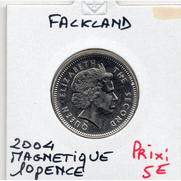 Falkland 10 pence 2004 Spl, KM.133a Elizabeth II 4eme effigie magnétique