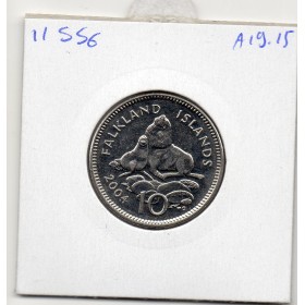 Falkland 10 pence 2004 Spl, KM.133a Elizabeth II 4eme effigie magnétique