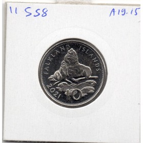 Falkland 10 pence 2021 Spl, KM.202 Elizabeth II 5eme effigie