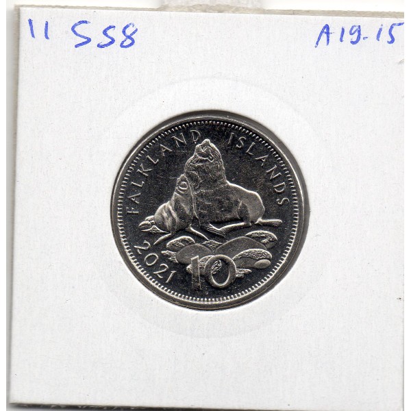 Falkland 10 pence 2021 Spl, KM.202 Elizabeth II 5eme effigie