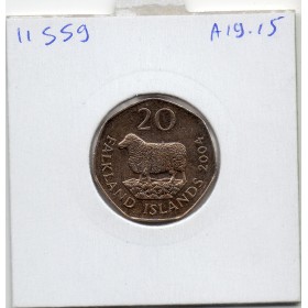 Falkland 20 pence 2004 Spl, KM.134 Elizabeth II 4eme effigie