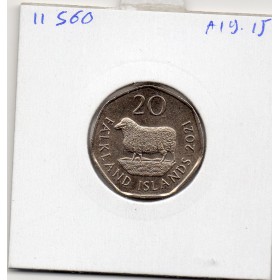 Falkland 20 pence 2021 Spl, KM.203 Elizabeth II 5eme effigie