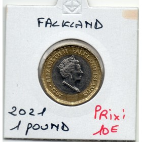 Falkland 1 pound 2021 Spl, KM.204 elizabeth II 5eme effigie