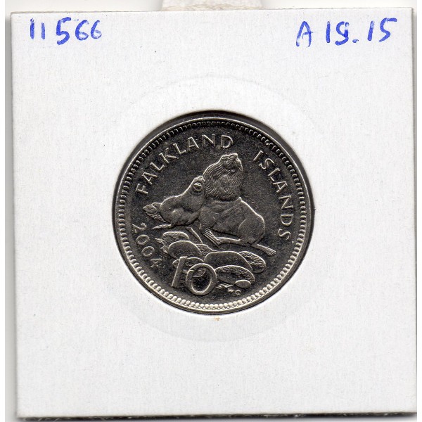 Falkland 10 pence 2004 Spl, KM.133 Elizabeth II 4eme effigie