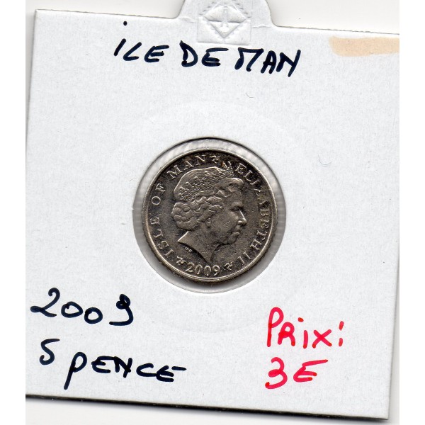 Ile de Man 5 pence 2009, Spl, KM.1255, Elizabeth II 4eme effigie