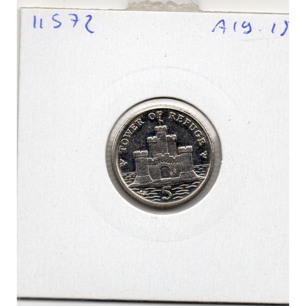 Ile de Man 5 pence 2014, Spl, KM.1255a, Elizabeth II 4eme effigie magnétique