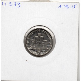 Ile de Man 5 pence 2016, Spl, KM.1255a, Elizabeth II 4eme effigie