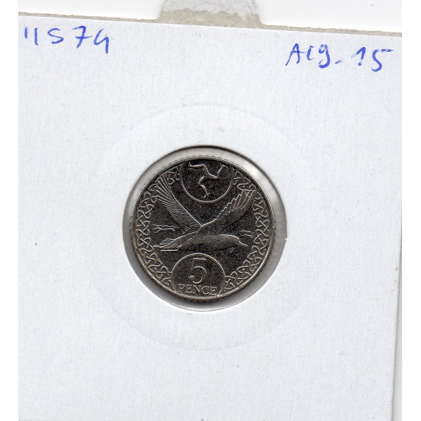 Ile de Man 5 pence 2017, Spl, KM.1580, Elizabeth II 5eme effigie