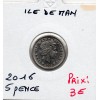 Ile de Man 5 pence 2016, Spl, KM.1255a, Elizabeth II 4eme effigie