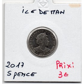 Ile de Man 5 pence 2017, Spl, KM.1580, Elizabeth II 5eme effigie