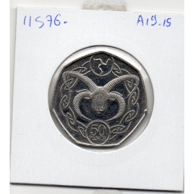 Ile de Man 50 pence 2020, Spl, KM.1583, Mouton loaghtan