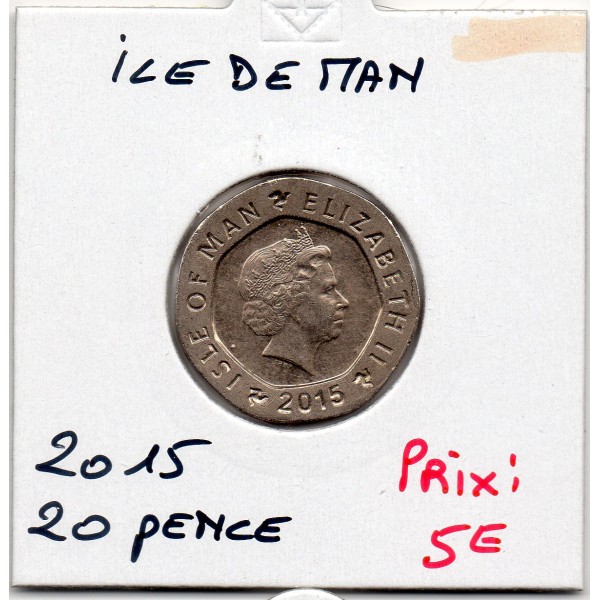 Ile de Man 20 pence 2015, Spl, KM.1257, Horloge