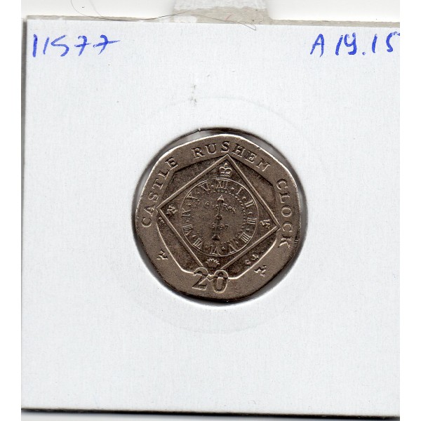 Ile de Man 20 pence 2015, Spl, KM.1257, Horloge