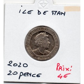 Ile de Man 20 pence 2020, Spl, KM.1582, Drakkar