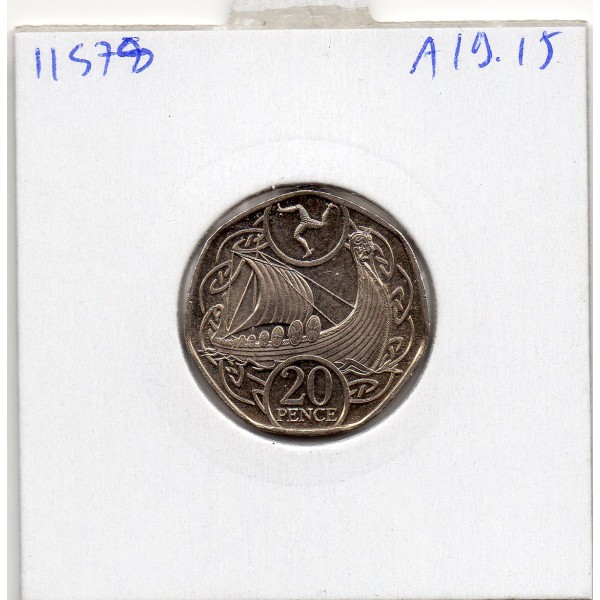 Ile de Man 20 pence 2020, Spl, KM.1582, Drakkar