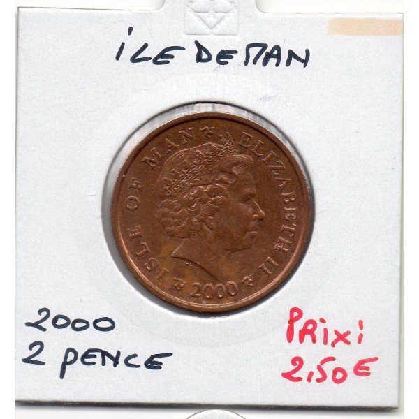 Ile de Man 2 pence 2000 Spl, KM.1037, Clasht Rooin