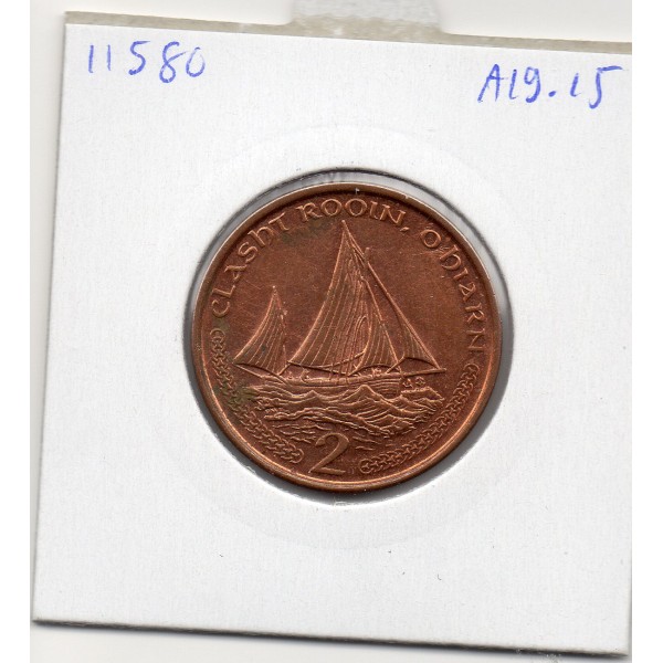 Ile de Man 2 pence 2002 Spl, KM.1037, Clasht Rooin
