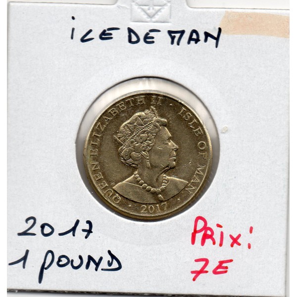 Ile de Man 1 pound 2017 Spl, KM.1603 faucon Pèlerin et corbeau